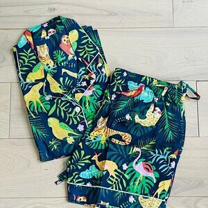 BRAND NEW Summer cotton block printed Shorts Pajama set sleepwear Pj set